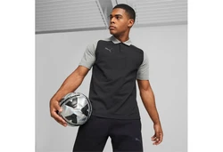 PUMA T-Shirt teamCUP Casuals Poloshirt Dunkelgrau/Grau/Hellgrau