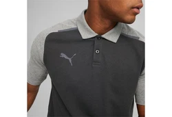 PUMA T-Shirt teamCUP Casuals Poloshirt Dunkelgrau/Grau/Hellgrau