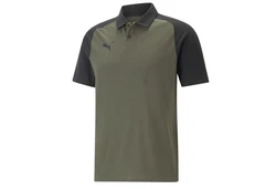 PUMA T-Shirt teamCUP Casuals Poloshirt Dunkelgrün/Grün