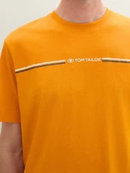 TOM TAILOR T-Shirt mit Print Gelb/Orange/Braun