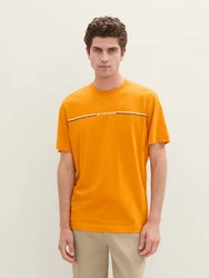 TOM TAILOR T-Shirt mit Print Gelb/Orange/Braun