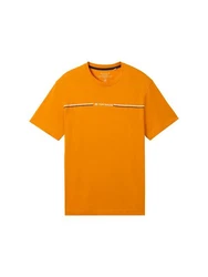 TOM TAILOR T-Shirt mit Print Gelb/Orange/Braun