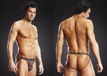 Blue Line Slip-Ouvert Jock Strap schwarz