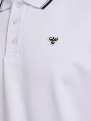 hummel Poloshirt Hmlloose Polo Shirt S/S Bee Weiß/Creme/Beige/Grau/Dunkelblau