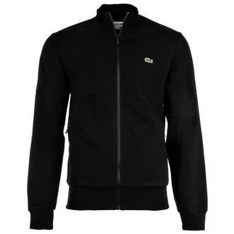 Lacoste Sweatjacke mit Stehkragen Schwarz