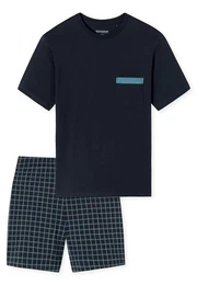 Shorty Comfort Nightwear (2 tlg) mit aufgesetzter Brusttasche samt Zierstreifen