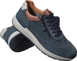 Schumann und Söhne Schnürschuh perfekte Passform Blau/Grau/Hellblau/Dunkelblau