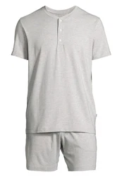 seidensticker Pyjama Loungewear Set Grau/Hellgrau