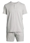seidensticker Pyjama Loungewear Set Grau/Hellgrau