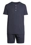 seidensticker Pyjama Loungewear Set Dunkelblau/Blau/Grau