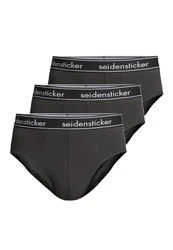 Seidensticker Slip Cotton Flex Spar-Set Mini Slip Grau/Dunkelgrau