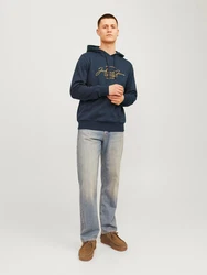 Jack & Jones Sweatshirt JJFERRIS Dunkelblau/Blau/Hellblau
