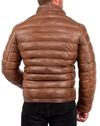 Reichstadt Bomberjacke Herren Echtleder Jacke RS016 Braun (RS016)