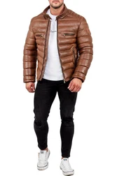 Reichstadt Bomberjacke Herren Echtleder Jacke RS016 Braun (RS016)