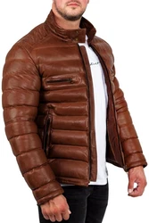 Reichstadt Bomberjacke Herren Echtleder Jacke RS016 Cognac (RS016)