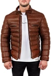 Reichstadt Bomberjacke Herren Echtleder Jacke RS016 Cognac (RS016)