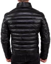 Reichstadt Bomberjacke Herren Echtleder Jacke RS016 schwarz (RS016)