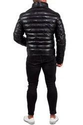 Reichstadt Bomberjacke Herren Echtleder Jacke RS016 schwarz (RS016)