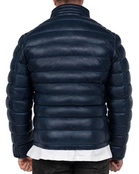 Reichstadt Bomberjacke Herren Echtleder Jacke RS016 Navy (RS016)