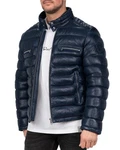 Reichstadt Bomberjacke Herren Echtleder Jacke RS016 Navy (RS016)