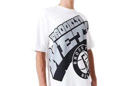 New Era T-Shirt NBA Bronet Large WRDMRK weiß/grau
