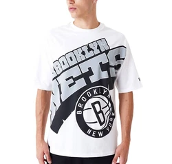 New Era T-Shirt NBA Bronet Large WRDMRK weiß/grau