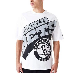 New Era T-Shirt NBA Bronet Large WRDMRK weiß/grau