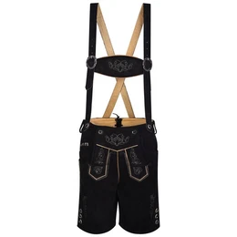 Trachtenlederhose kurze Trachtenhose Herren Antik Deluxe Lederhose