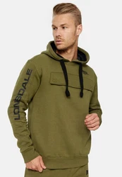 Lonsdale Kapuzensweatshirt Rushen Dunkelgrün