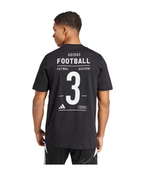 adidas Performance T-Shirt Football Category Logo schwarz / weiß
