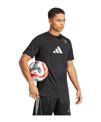 adidas Performance T-Shirt Football Category Logo schwarz / weiß