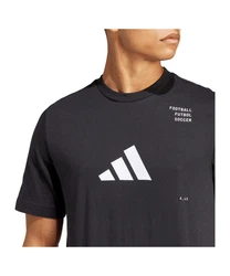 adidas Performance T-Shirt Football Category Logo schwarz / weiß