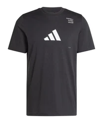 adidas Performance T-Shirt Football Category Logo schwarz / weiß