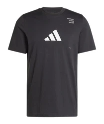 adidas Performance T-Shirt Football Category Logo schwarz / weiß