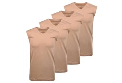 RAGMAN Unterhemd Herren 4er Pack Rosa/Beige/Gold/Khaki/Orange/Lila