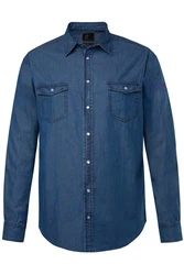 JP1880 Businesshemd Kentkragen Modern Fit Dunkelblau/Blau/Hellblau