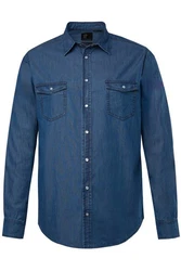 JP1880 Businesshemd Kentkragen Modern Fit Dunkelblau/Blau/Hellblau