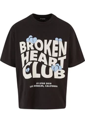 2Y Studios T-Shirt Broken Heart Club Oversize Tee Schwarz/Gold/Hellblau/Dunkelbraun