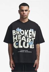 2Y Studios T-Shirt Broken Heart Club Oversize Tee Schwarz/Gold/Hellblau/Dunkelbraun
