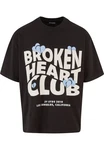 2Y Studios T-Shirt Broken Heart Club Oversize Tee Schwarz/Gold/Hellblau/Dunkelbraun