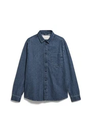 Langarmhemd BAASO Herren Hemd Relaxed Fit aus Bio-Baumwoll Mix (1-tlg., Relaxed Fit) Relaxed Fit
