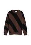 Armedangels Strickpullover IOAAN Herren Regular Fit Braun/Dunkelbraun/Beige/Rot