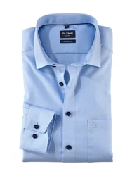 OLYMP Businesshemd Luxor modern fit Hellblau/Dunkelblau/Blau