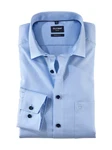 OLYMP Businesshemd Luxor modern fit Hellblau/Dunkelblau/Blau