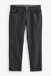 Stretch-Hose Weiche Straight Fit Hose im Jeans-Stil mit Print (1-tlg)