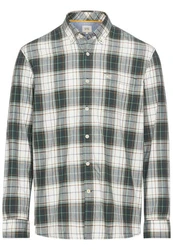 camel active Langarmhemd Button-Down-Kragen Dunkelgrün/Blau/Grün