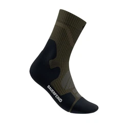 Bauerfeind Sportsocken Outdoor Merino Compression Erste Hilfe Artikel Dunkelgrün/Khaki/Grün