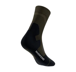 Bauerfeind Sportsocken Outdoor Merino Compression Erste Hilfe Artikel Dunkelgrün/Khaki/Grün