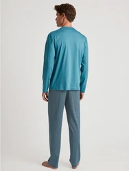 Calida Relax Streamline 2 Long Pyjama Türkis/Grün