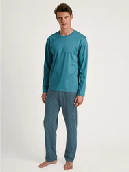 Calida Relax Streamline 2 Long Pyjama Türkis/Grün